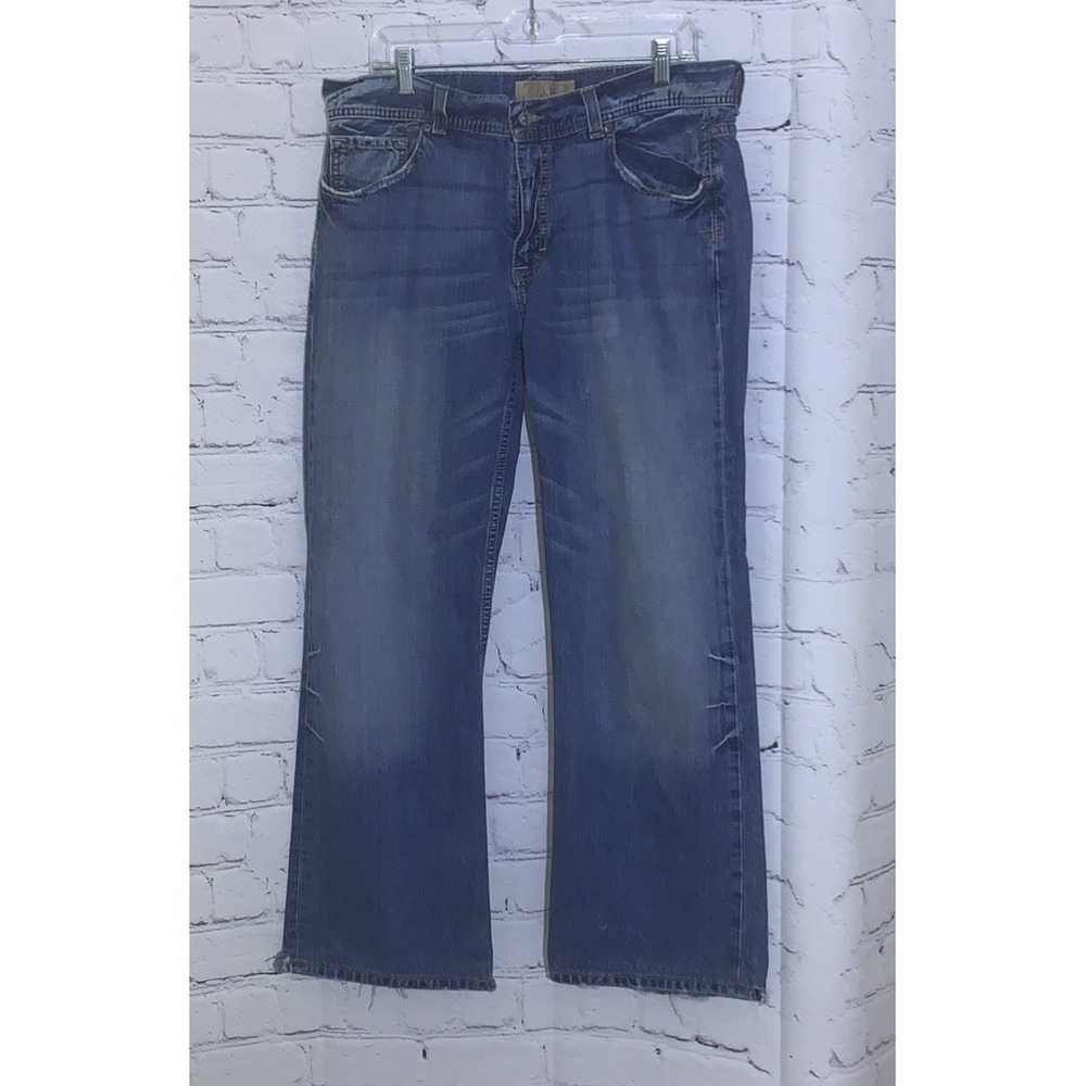 BKE Jeans Mens 35x30 (Tag 35x36) Justin Distressed Straight Relaxed Fit Denim